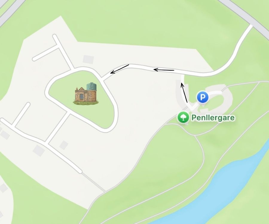 Directions to Penllergare Observatory